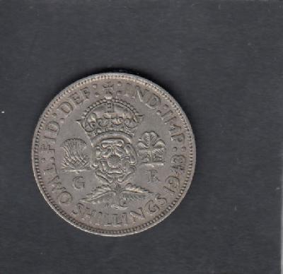 Beschrijving: 2 Shilling GEORGIUS VI 